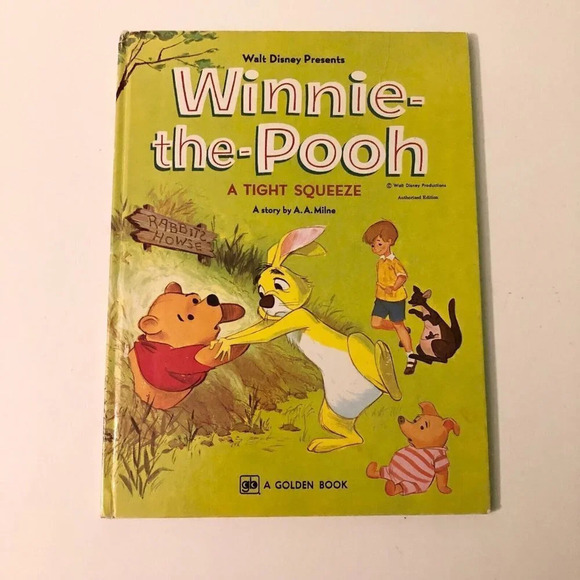 Vintage 1976 Walt Disneys Winnie The Pooh A Tight Squeeze  Golden Book - Picture 14 of 14